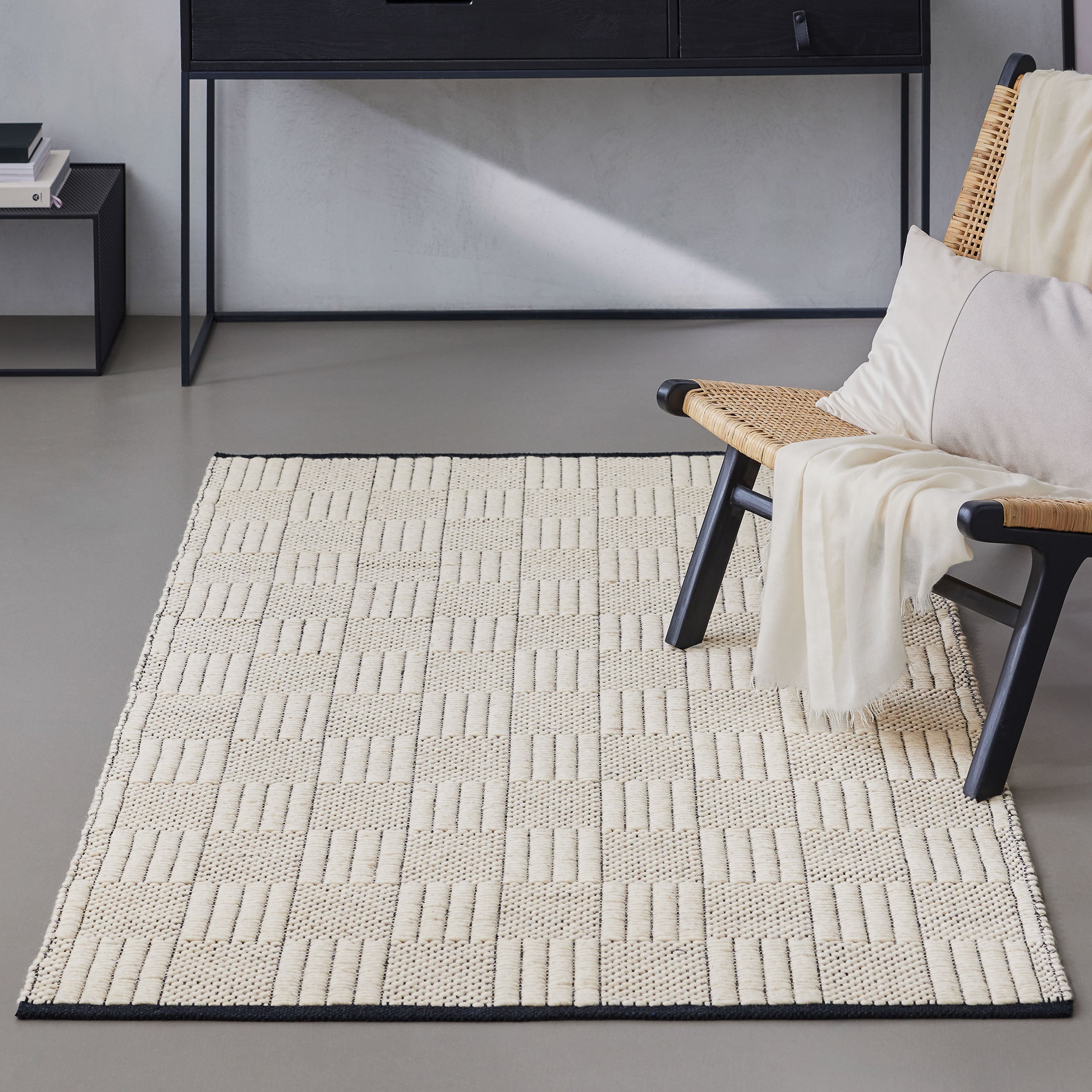 Wollteppich Creme Weiß "Lani" WECONhome