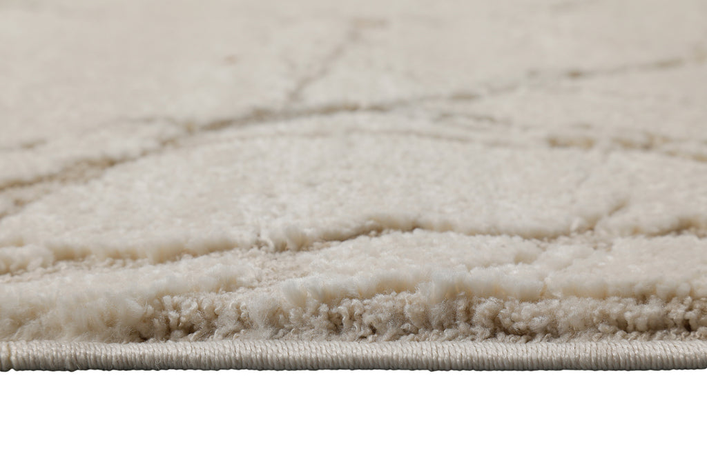 Kurzflor Teppich Creme Beige "Linus" WECONhome