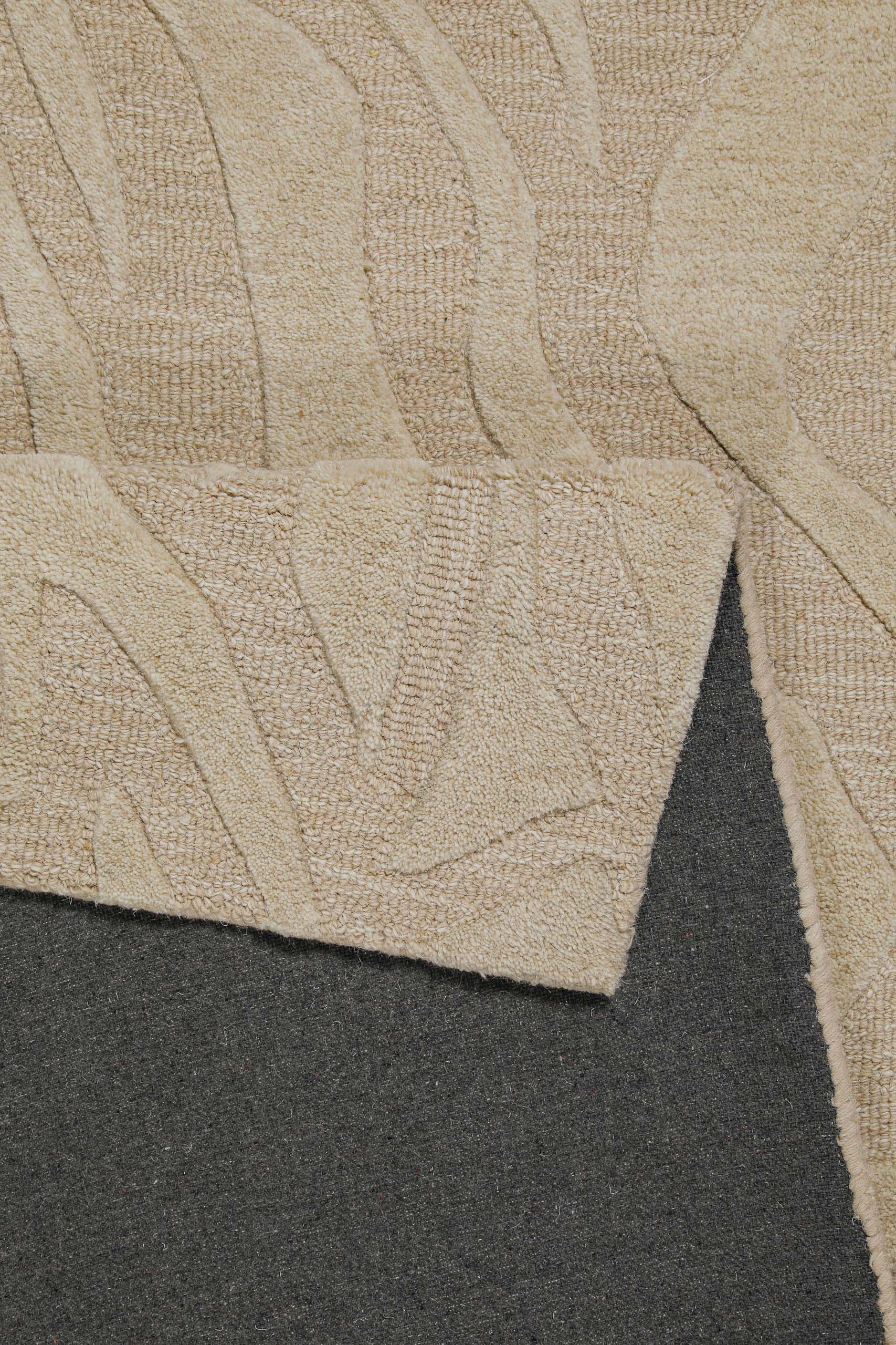 Kurzflorteppich Beige aus Schurwolle "Lior" WECONhome