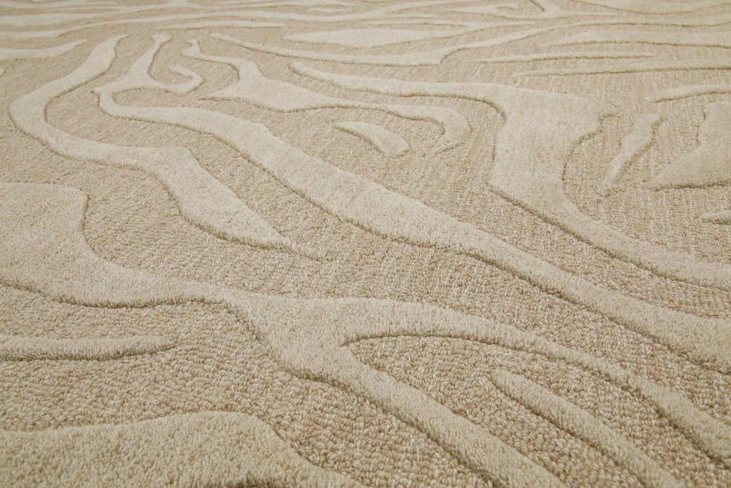 Kurzflorteppich Beige aus Schurwolle "Lior" WECONhome