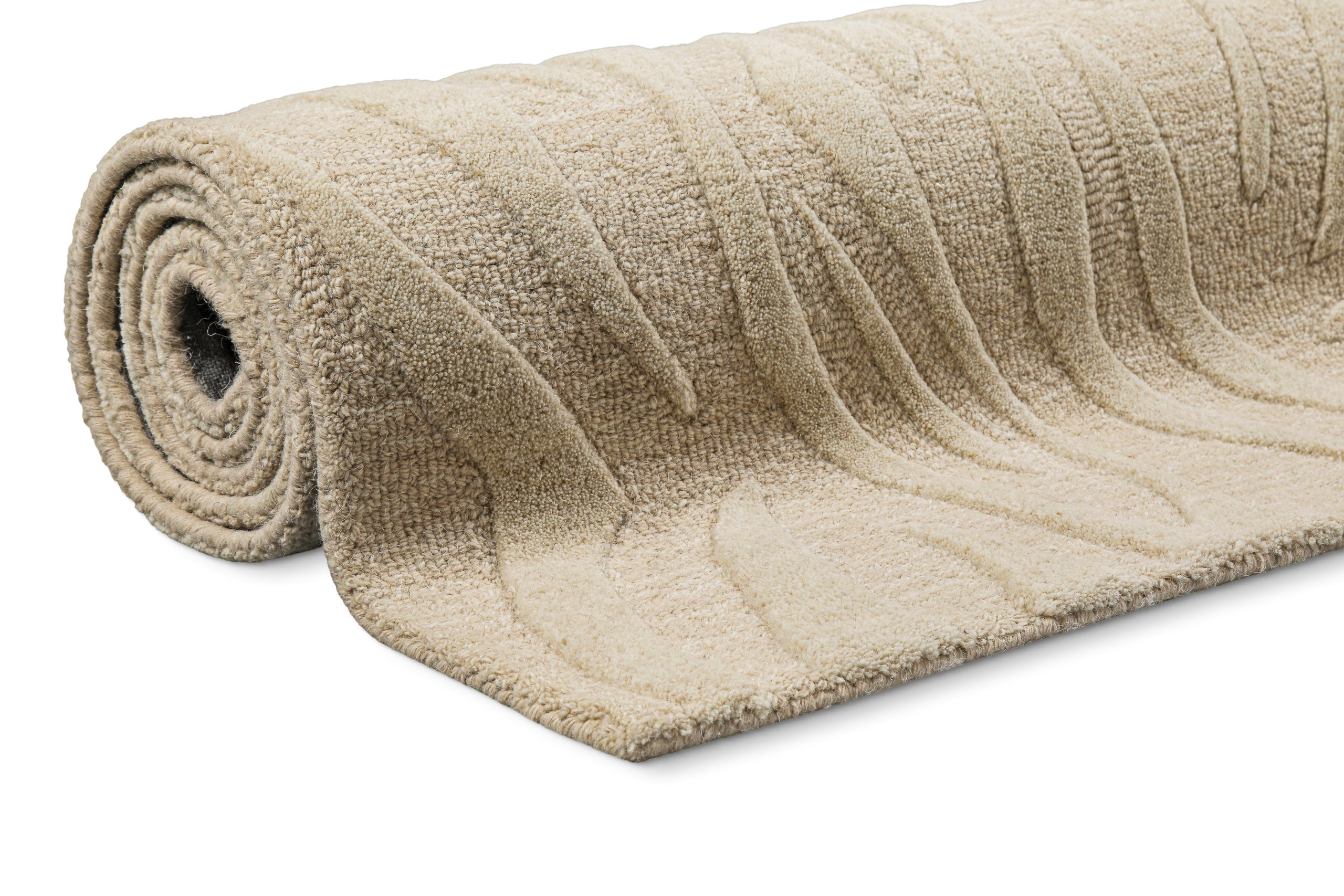 Kurzflorteppich Beige aus Schurwolle "Lior" WECONhome