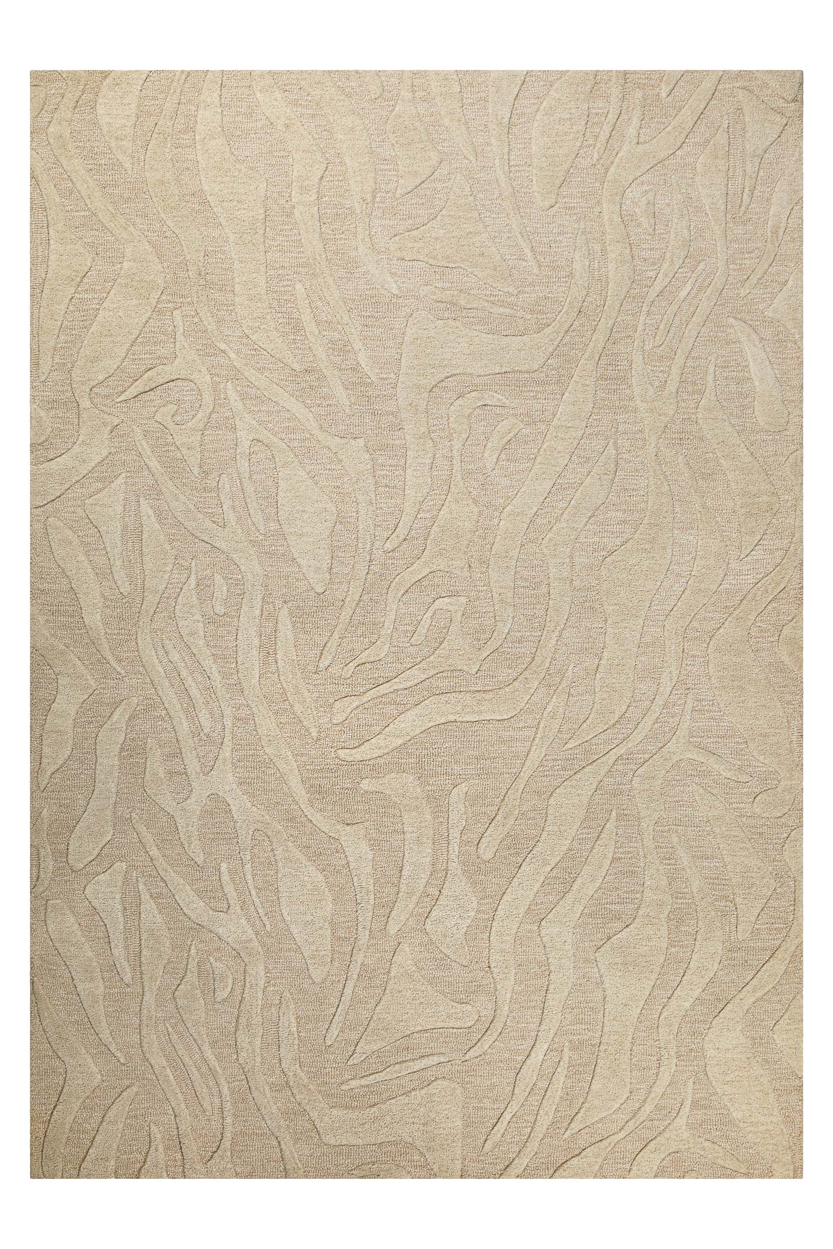 Kurzflorteppich Beige aus Schurwolle "Lior" WECONhome