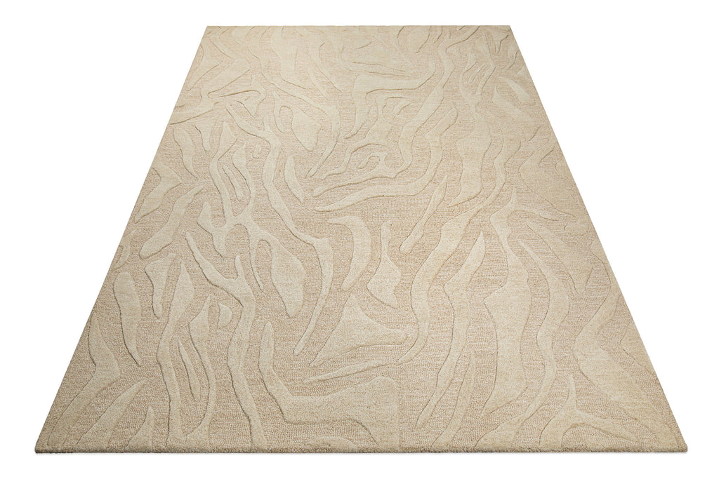 Kurzflorteppich Beige aus Schurwolle "Lior" WECONhome