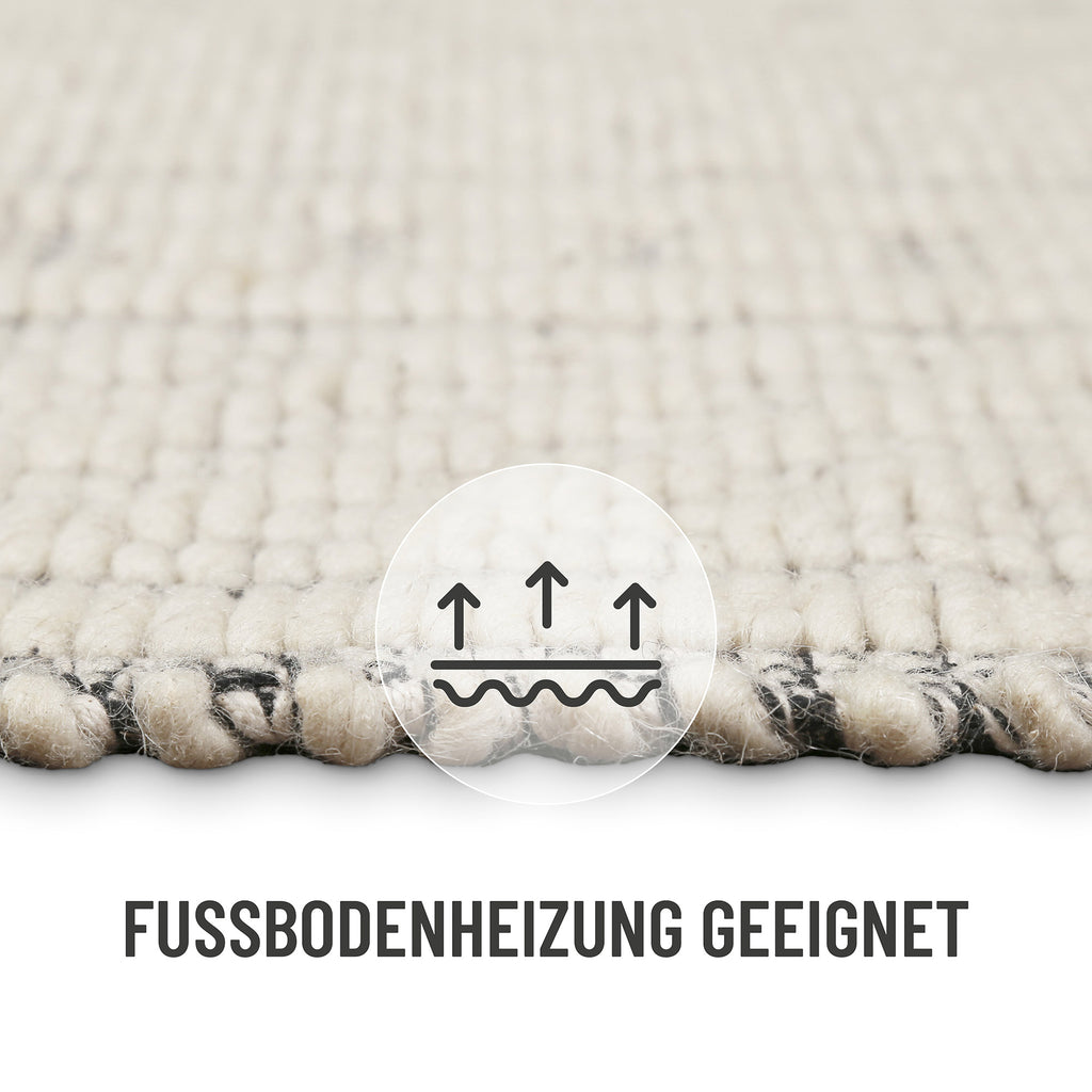 Wollteppich Creme Weiß "Liv" WECONhome