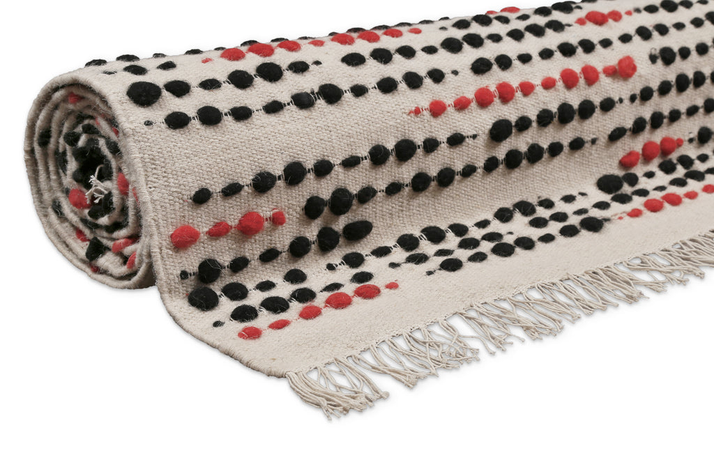 Wollteppich Creme Beige "London Red" WECONhome
