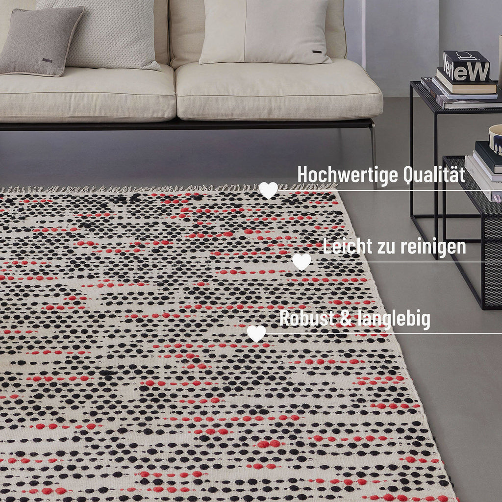 Wollteppich Creme Beige "London Red" WECONhome