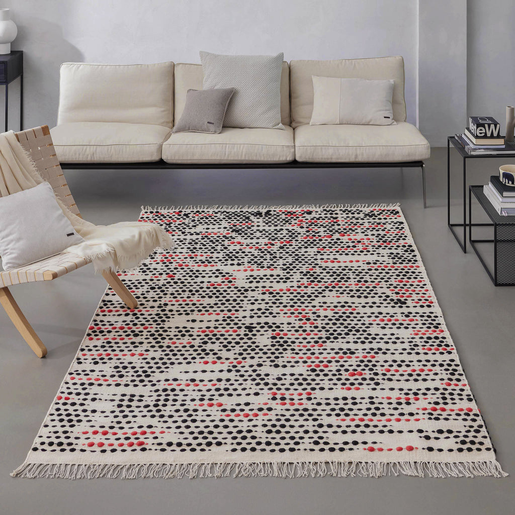 Wollteppich Creme Beige "London Red" WECONhome