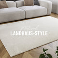 Kurzflorteppich Creme Weiß "Manta" Homie Living