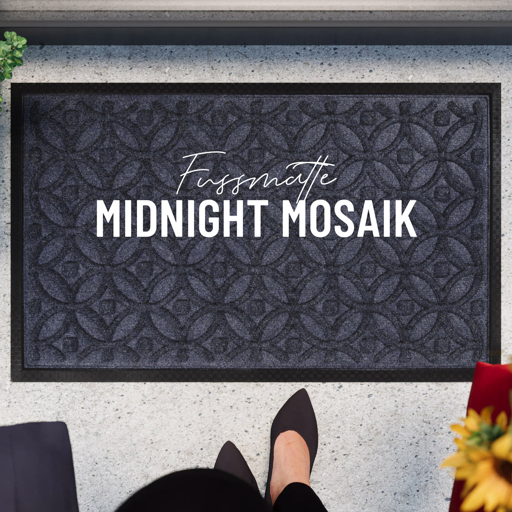 Fußmatte Grau Blau "Midnight Mosaic" WECONhome