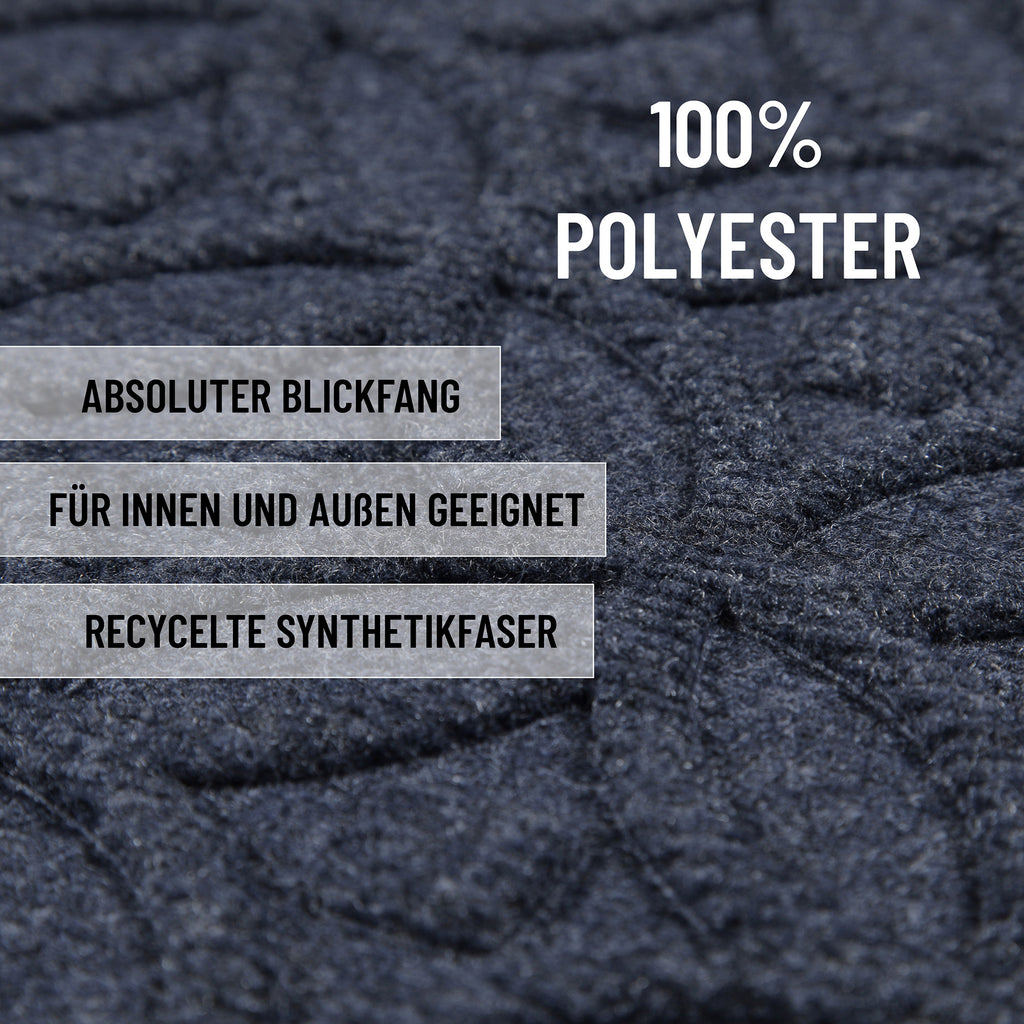Fußmatte Grau Blau "Midnight Mosaic" WECONhome