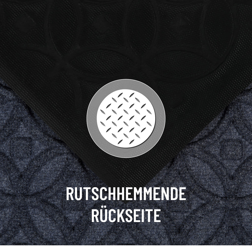 Fußmatte Grau Blau "Midnight Mosaic" WECONhome