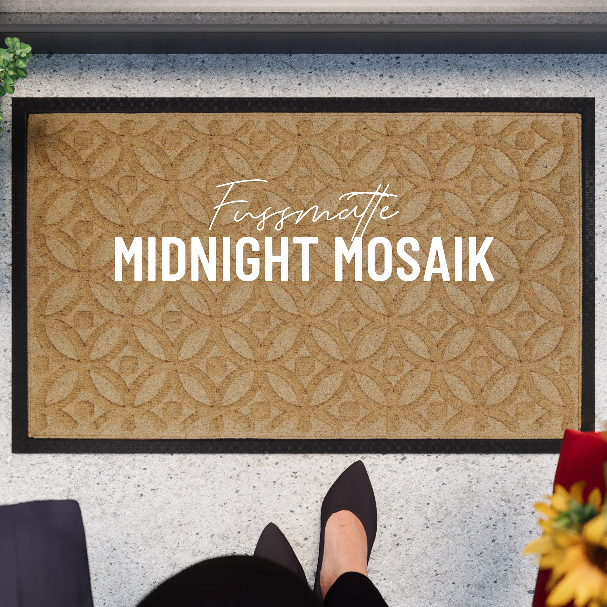 Fußmatte Honig Beige "Midnight Mosaic" WECONhome