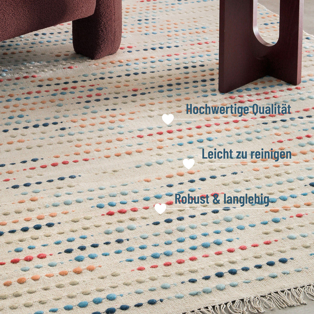 Wollteppich Creme Beige "Maddie" WECONhome