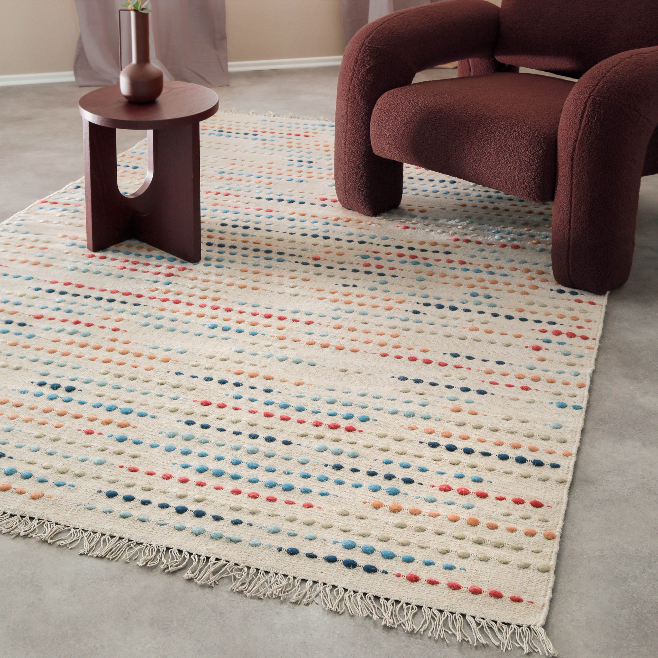 Wollteppich Creme Beige "Maddie" WECONhome