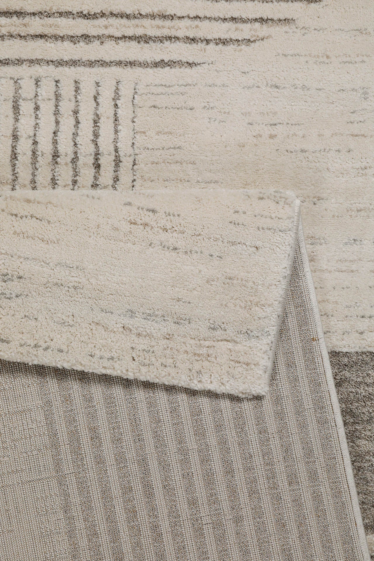 Kurzflor Teppich Creme Beige "Mats" WECONhome