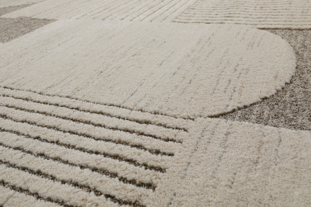 Kurzflor Teppich Creme Beige "Mats" WECONhome