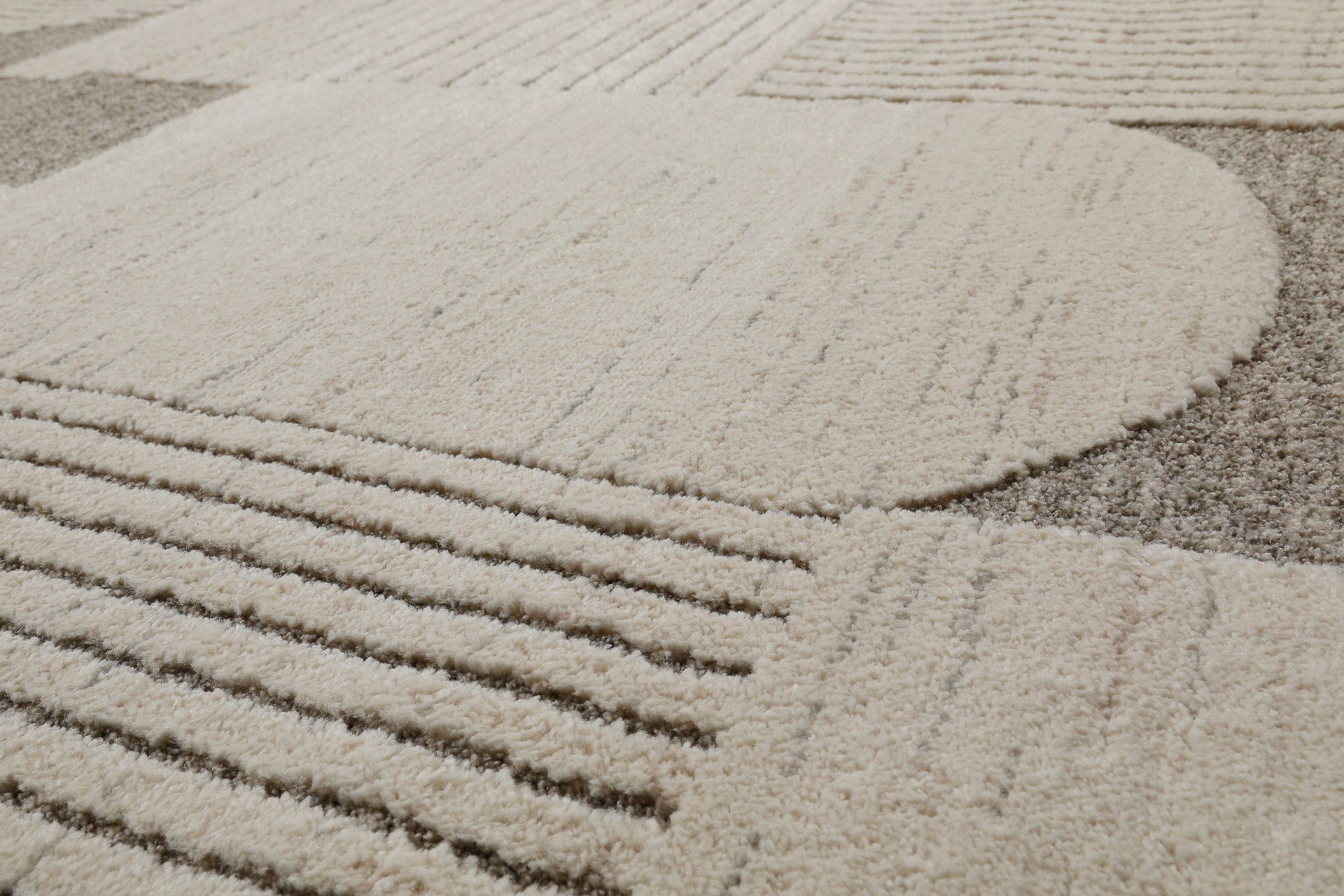 Kurzflor Teppich Creme Beige "Mats" WECONhome