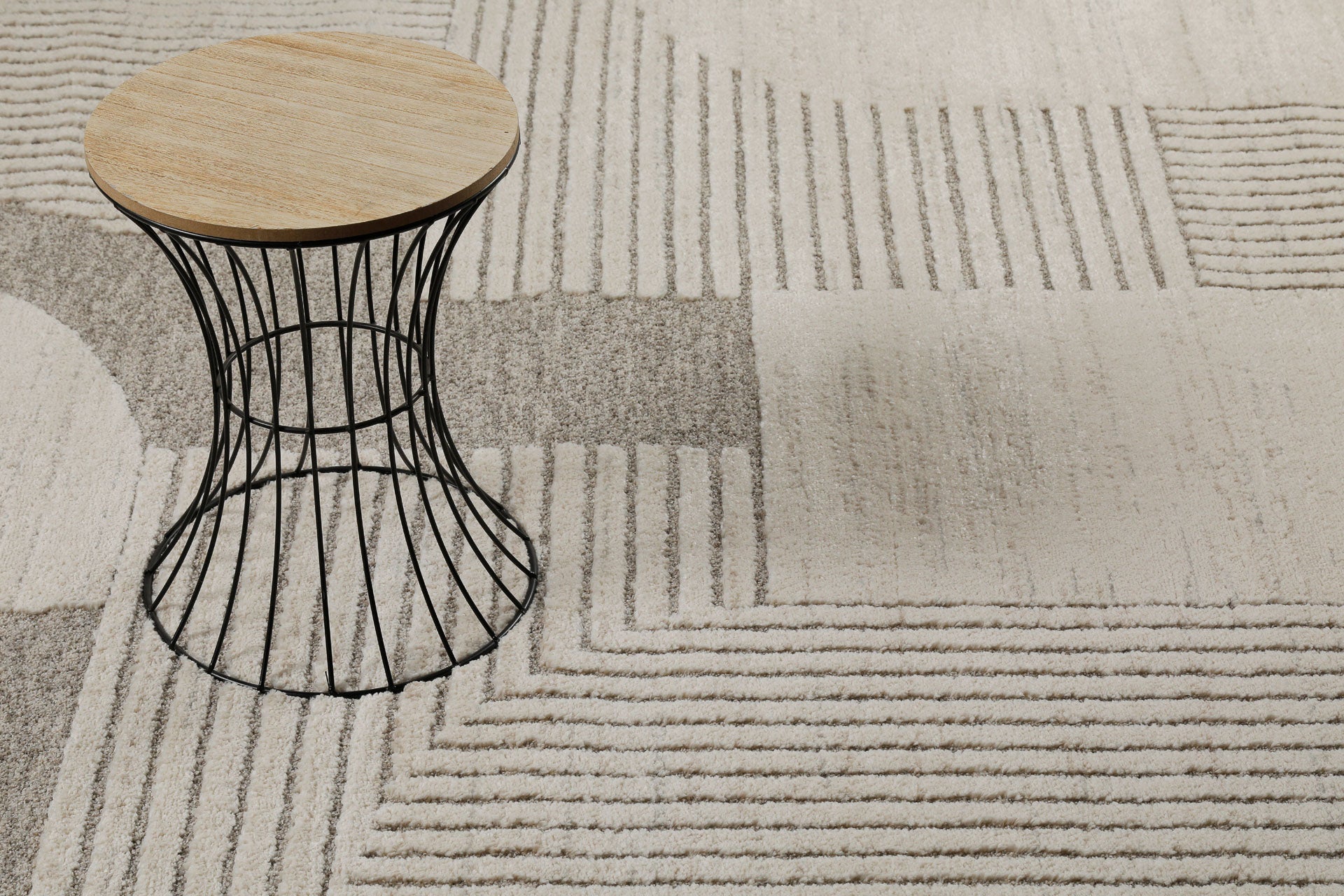 Kurzflor Teppich Creme Beige "Mats" WECONhome
