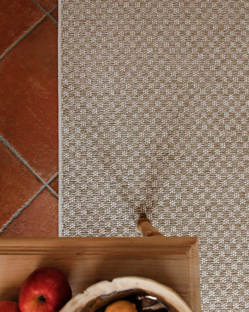 In-& Outdoor Teppich Miami South Beach creme weiß rechteckig Draufsicht gezoomt