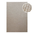 In-& Outdoor Teppich Miami South Beach creme weiß Frontansicht mit Detailausschnitt rechteckig