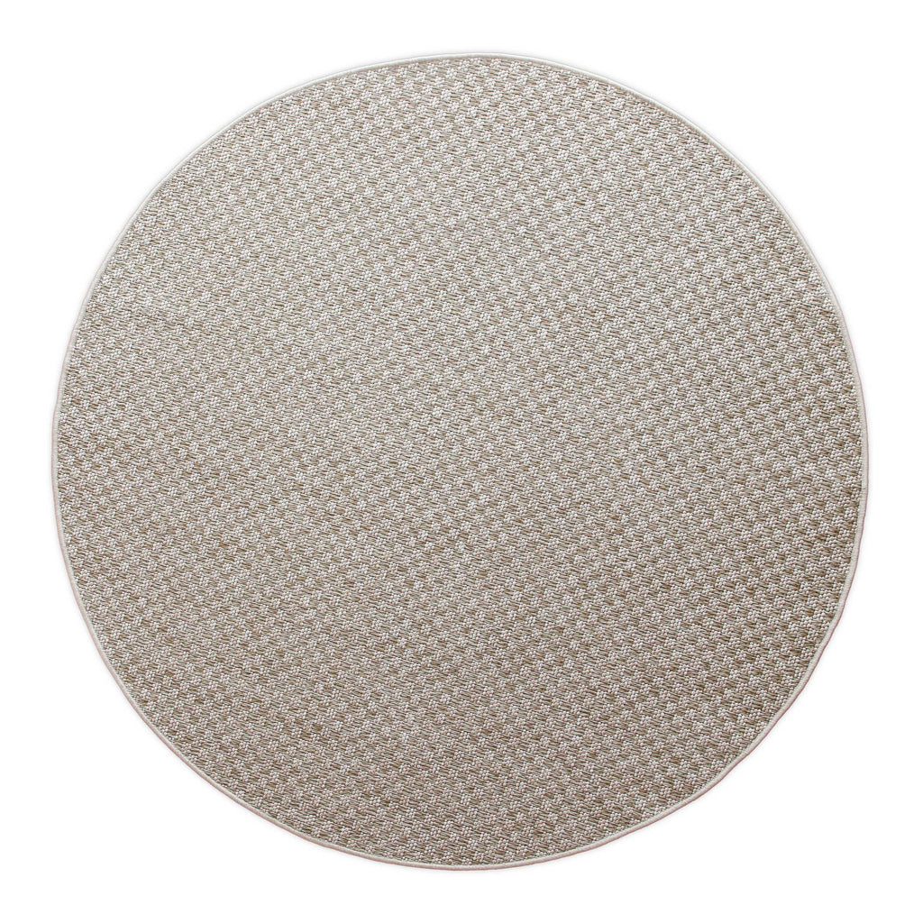 In- & Outdoor Teppich Rund Creme Weiß, pflegeleicht & wetterfest "Miami South Beach" WECONhome