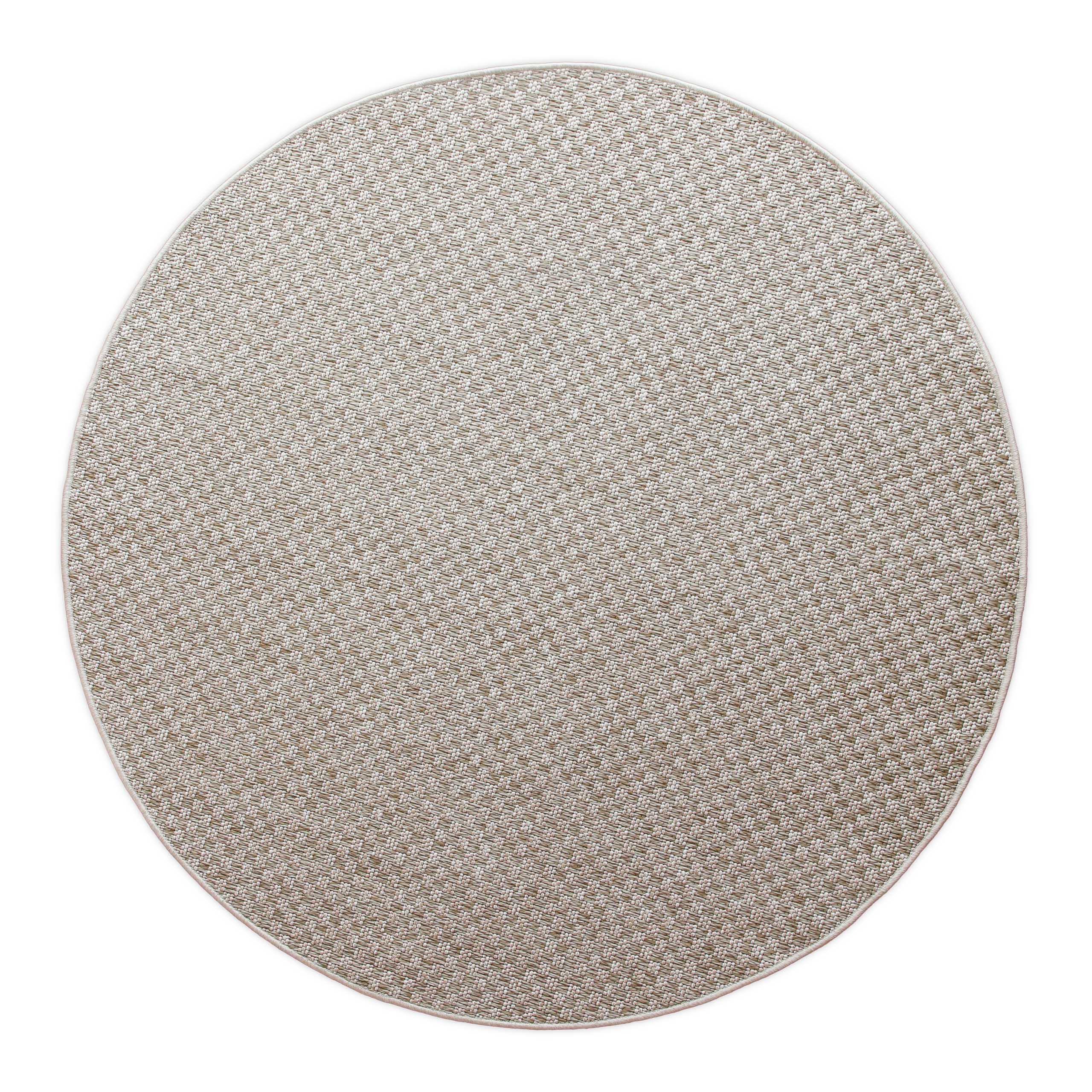 In- & Outdoor Teppich Rund Creme Weiß, pflegeleicht & wetterfest "Miami South Beach" WECONhome