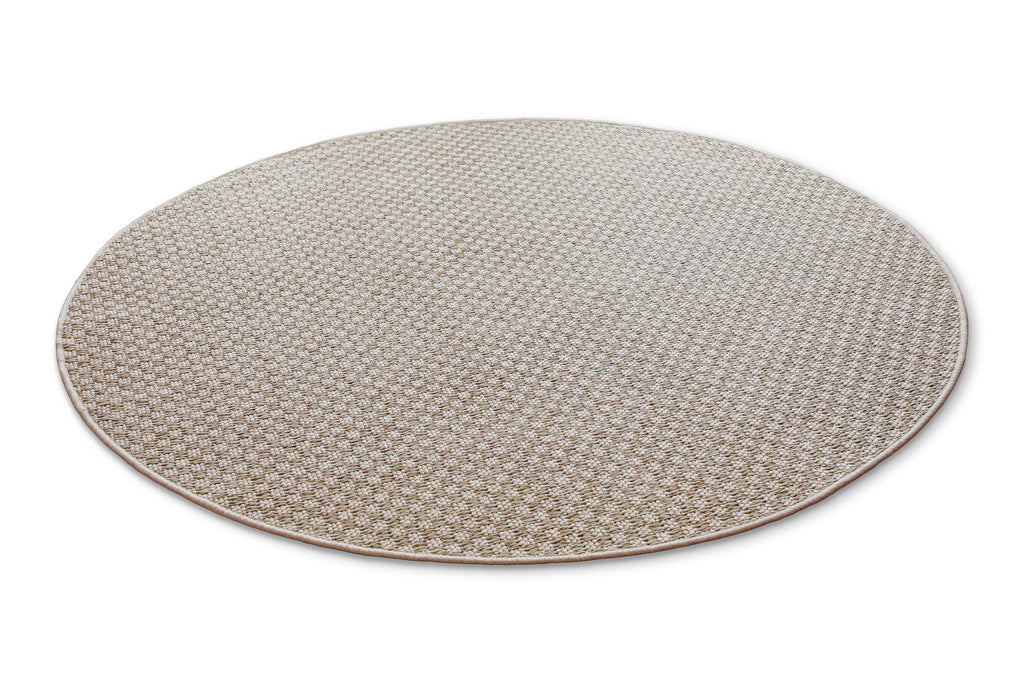 In-& Outdoor Teppich Miami South Beach creme weiß rund Perspektive