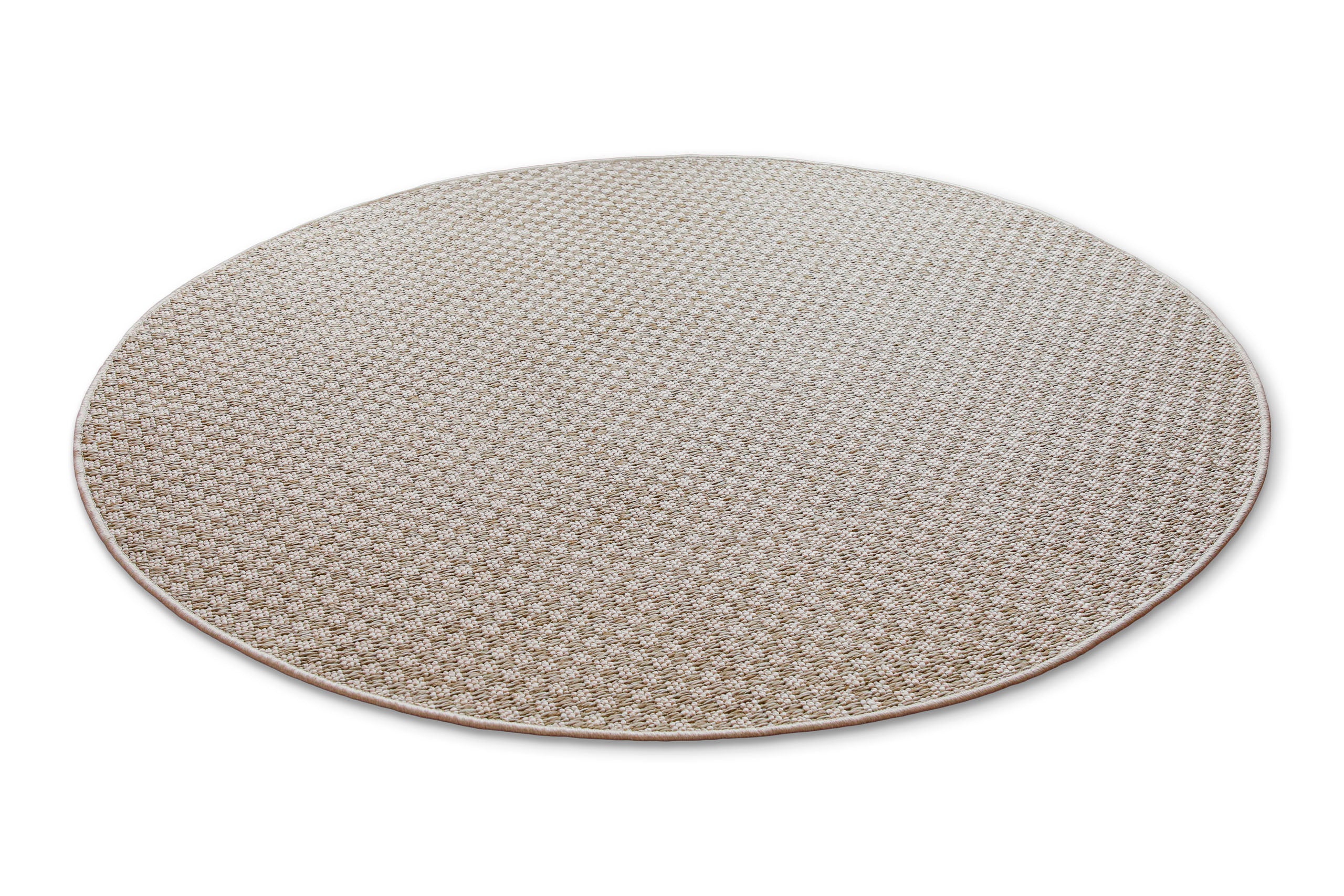 In-& Outdoor Teppich Miami South Beach creme weiß rund Perspektive