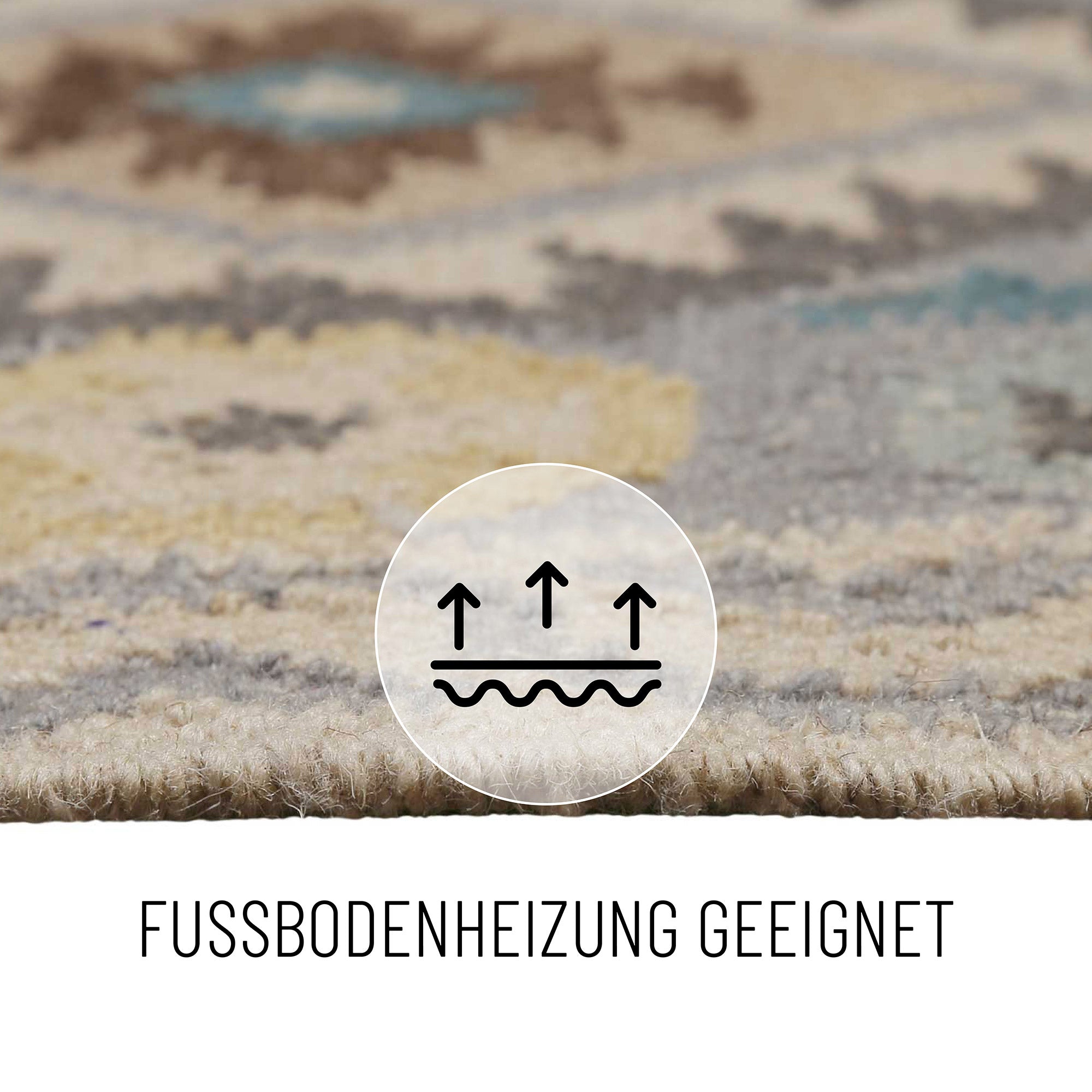 Kelim Teppich Hellblau aus Wolle "Migny" Green Looop