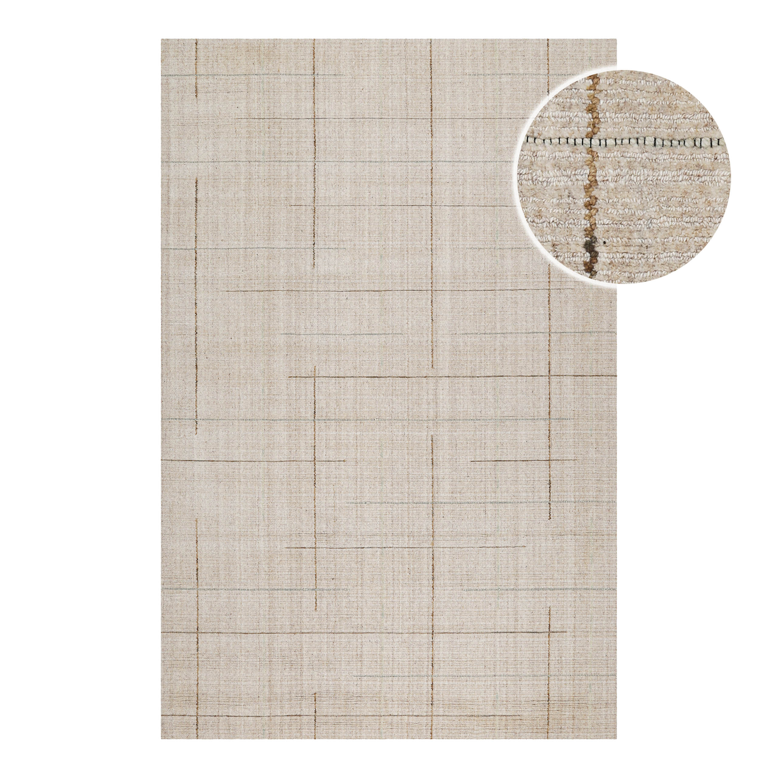 Kurzflor Teppich Greige "Milly" WECONhome