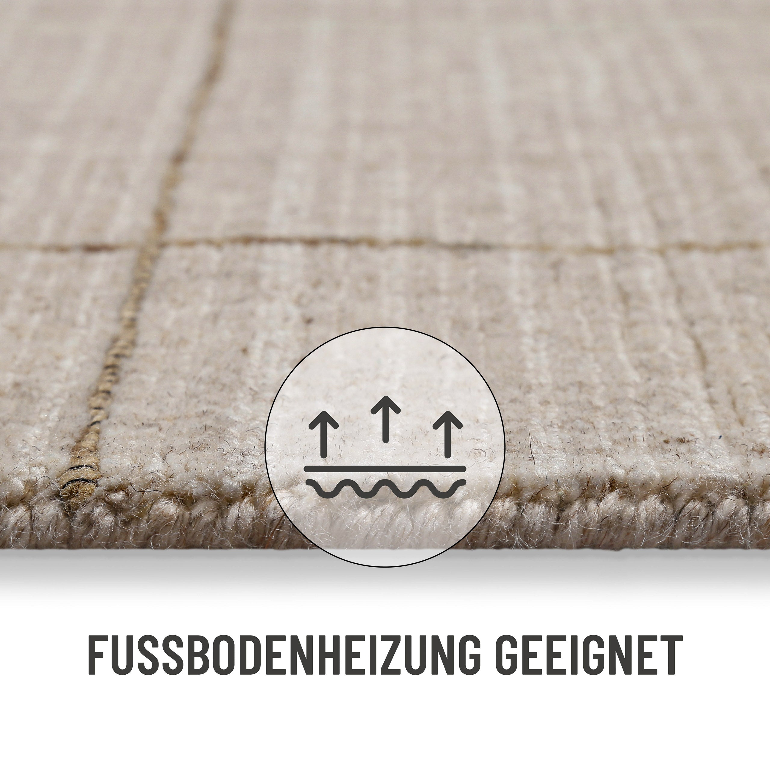 Kurzflor Teppich Greige "Milly" WECONhome