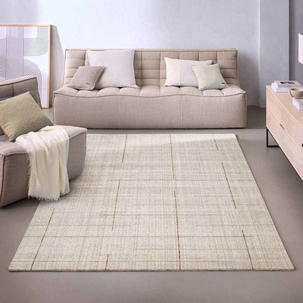 Kurzflor Teppich Greige "Milly" WECONhome