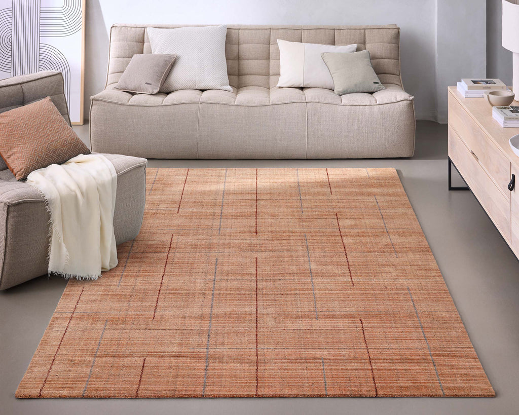 Kurzflor Teppich Lachs Rot "Milly" WECONhome