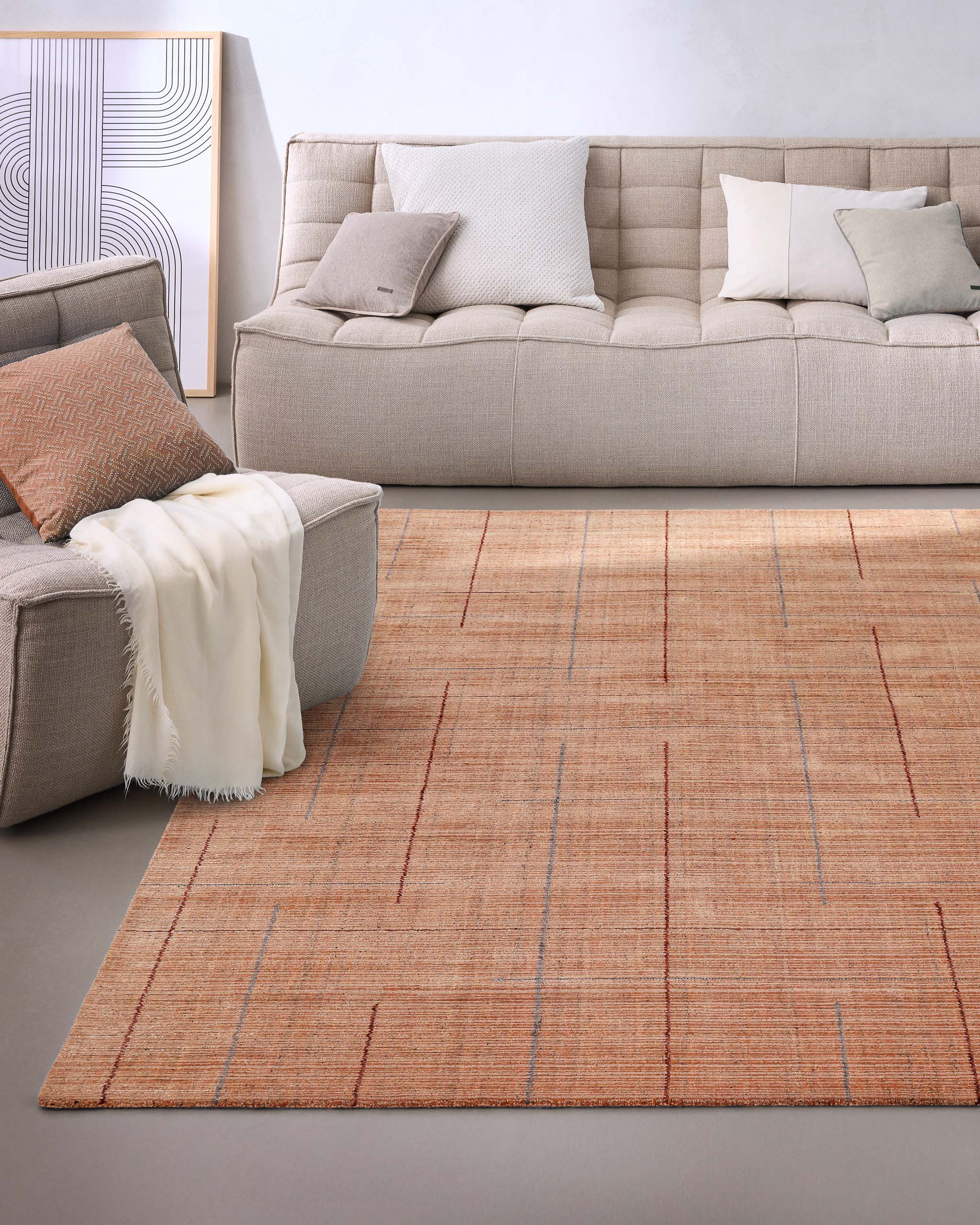 Kurzflor Teppich Lachs Rot "Milly" WECONhome