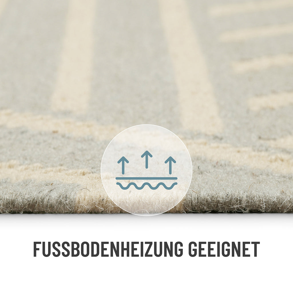 Kelim Teppich Pastell Grau "Modern Pop" WECONhome