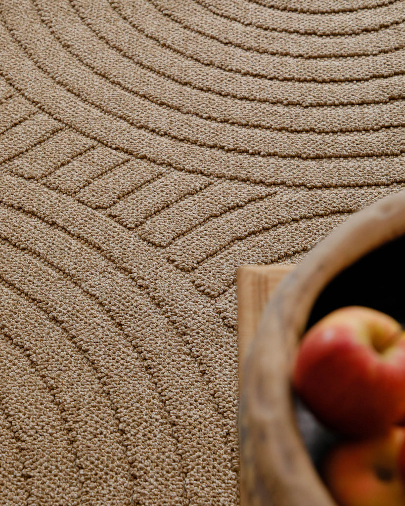 In-& Outdoor Teppich Monoq natur rechteckig Detailansicht gezoomt