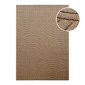 In-& Outdoor Teppich Monoq natur Frontansicht mit Detailausschnitt rechteckig