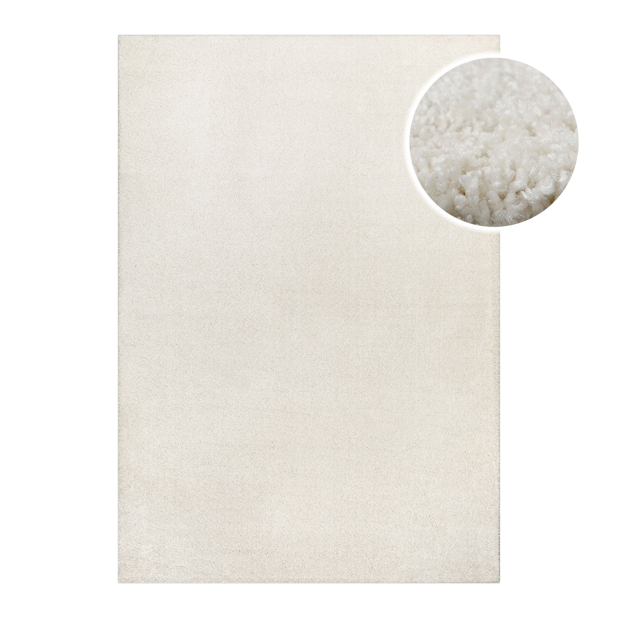 Kurzflorteppich Creme Weiß "Nova" WECONhome Basics