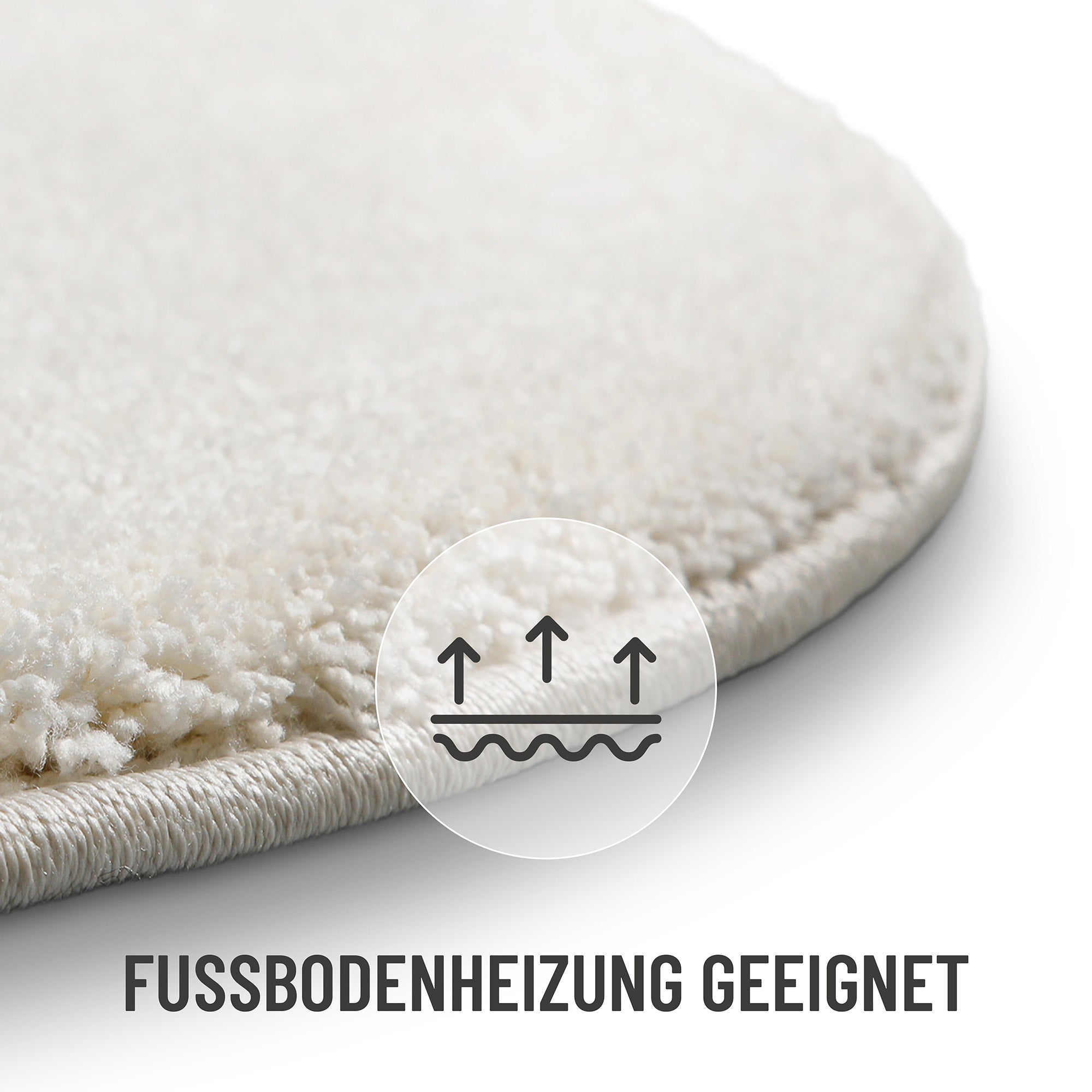 Kurzflorteppich Creme Weiß "Nova" WECONhome Basics