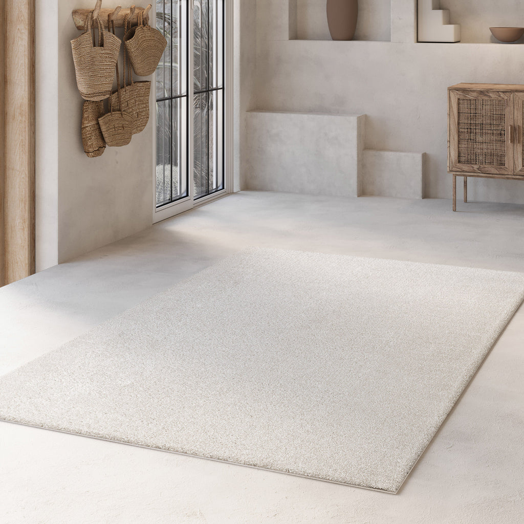 Kurzflorteppich Creme Weiß "Nova" WECONhome Basics