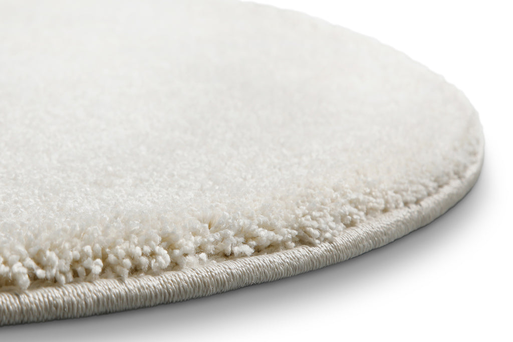 Kurzflorteppich Rund Creme Weiß "Nova" WECONhome Basics