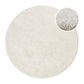 Kurzflorteppich Rund Creme Weiß "Nova" WECONhome Basics