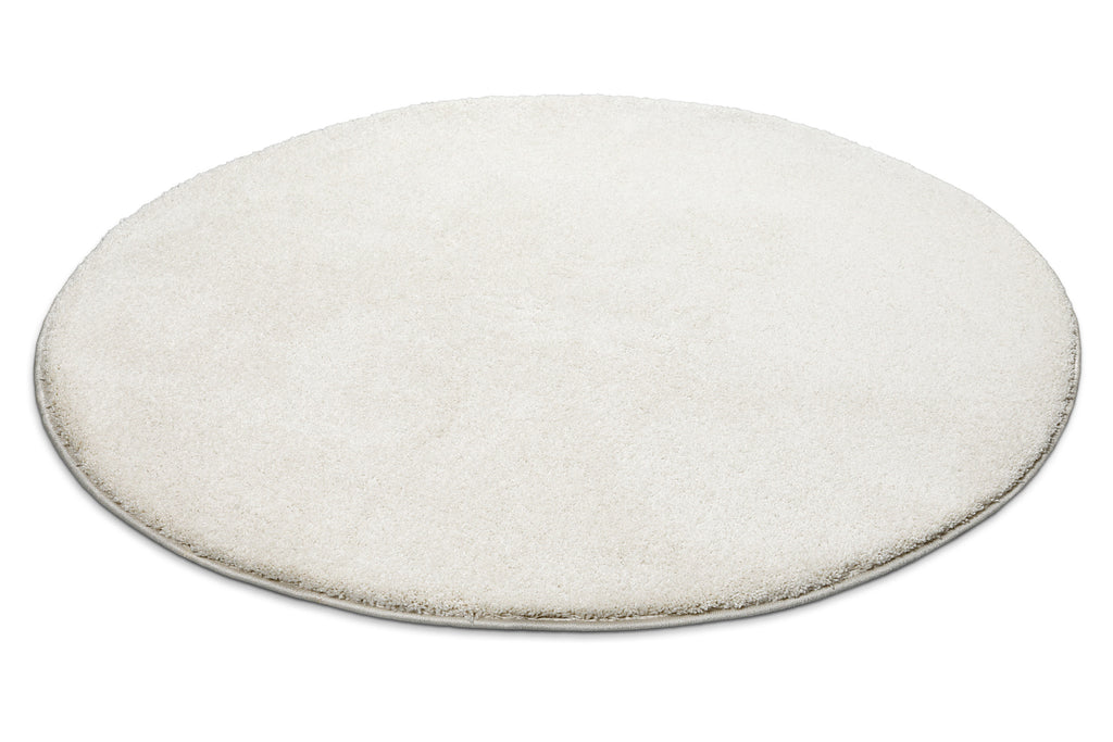 Kurzflorteppich Rund Creme Weiß "Nova" WECONhome Basics