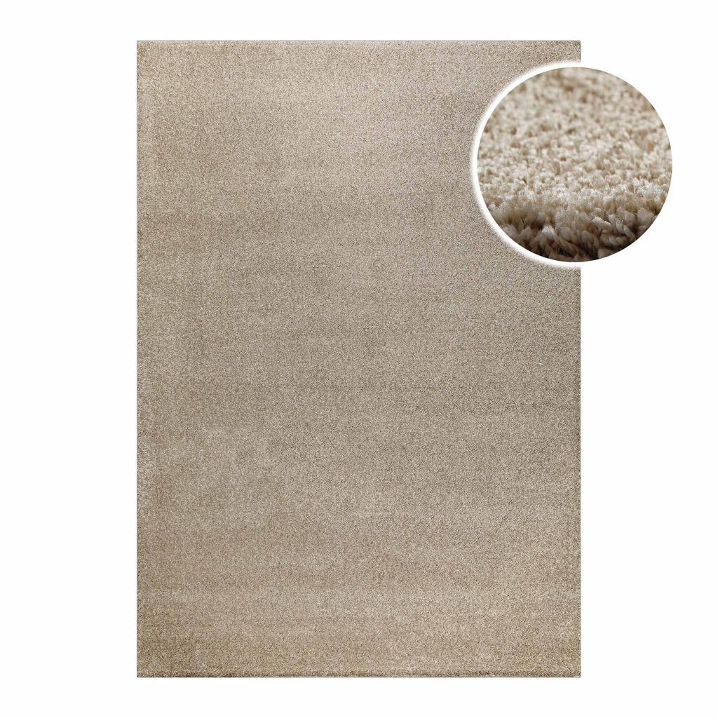Kurzflorteppich Sand Beige "Nova" WECONhome Basics