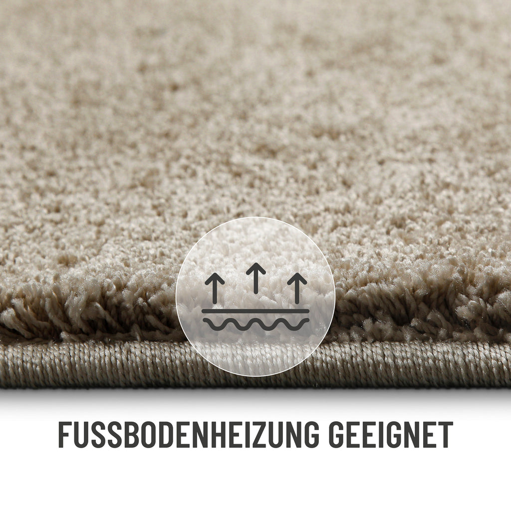 Kurzflorteppich Sand Beige "Nova" WECONhome Basics