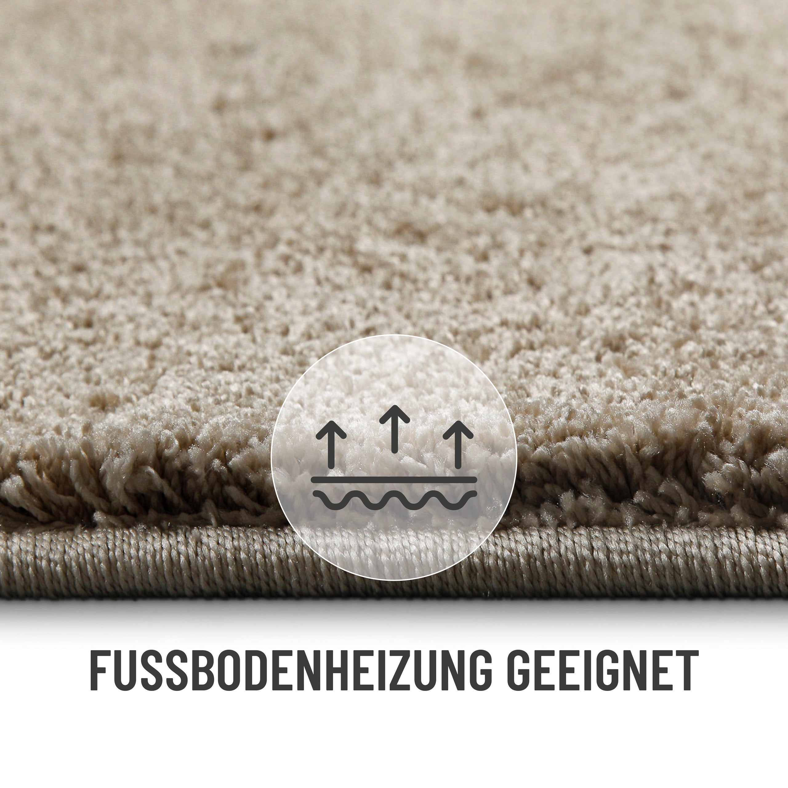 Kurzflorteppich Sand Beige "Nova" WECONhome Basics