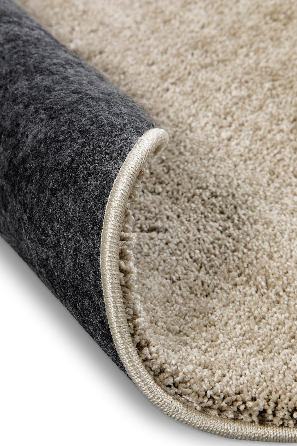 Kurzflorteppich Rund Sand Beige "Nova" WECONhome Basics
