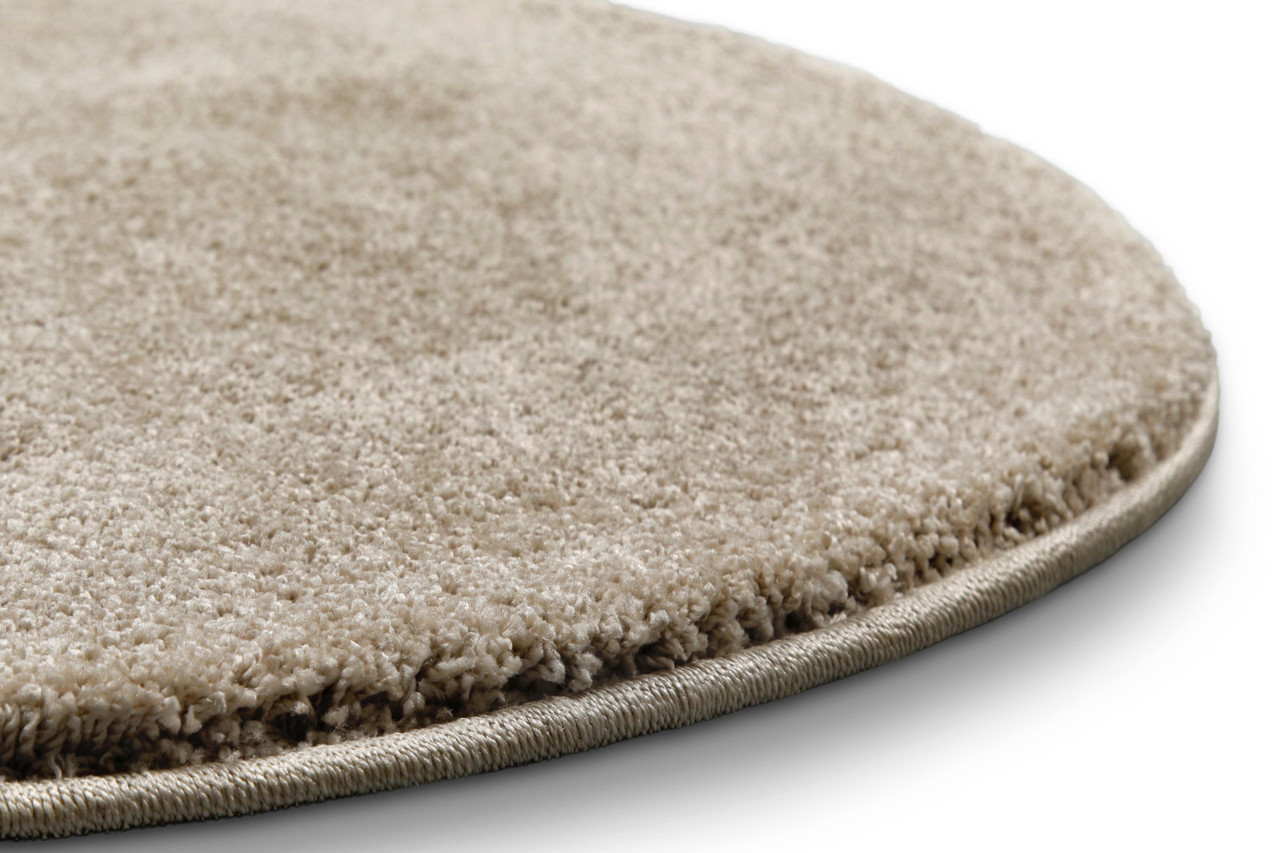 Kurzflorteppich Rund Sand Beige "Nova" WECONhome Basics