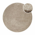 Kurzflorteppich Rund Sand Beige "Nova" WECONhome Basics
