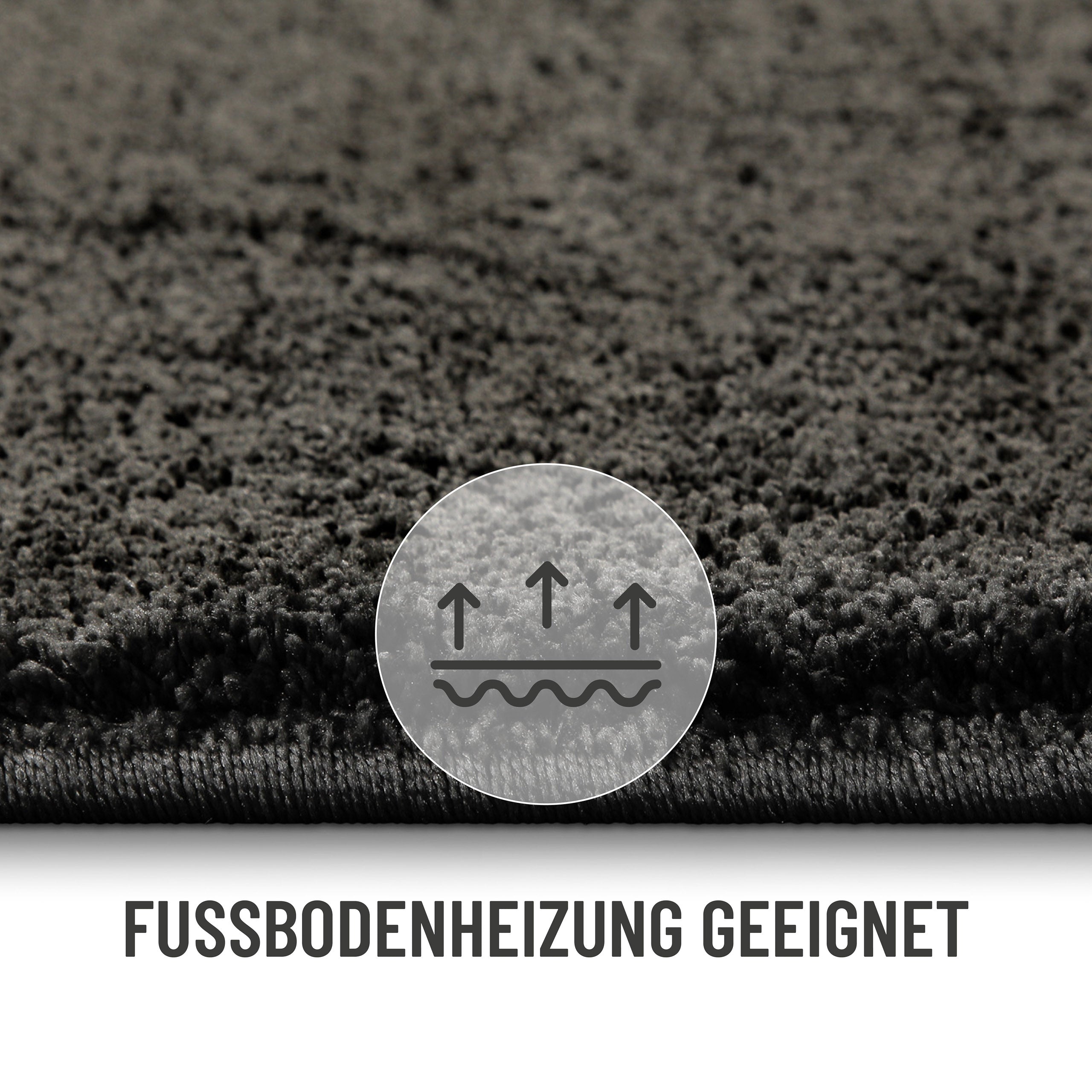 Kurzflorteppich Anthrazit "Nova" WECONhome Basics